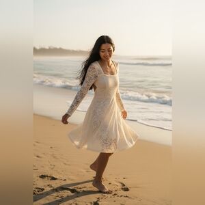 Free People White Lace Dress